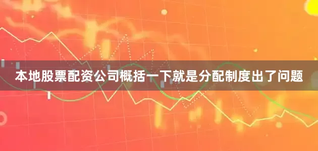 本地股票配资公司概括一下就是分配制度出了问题